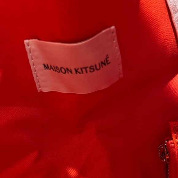 MAISON KITSUNE Orange Surf Drawstring Top Tote Bag - Picture 9 of 12